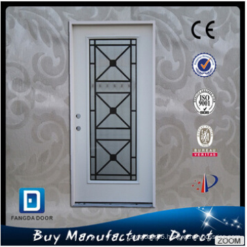 Wrought Iron Inserted Glass Entrance Door